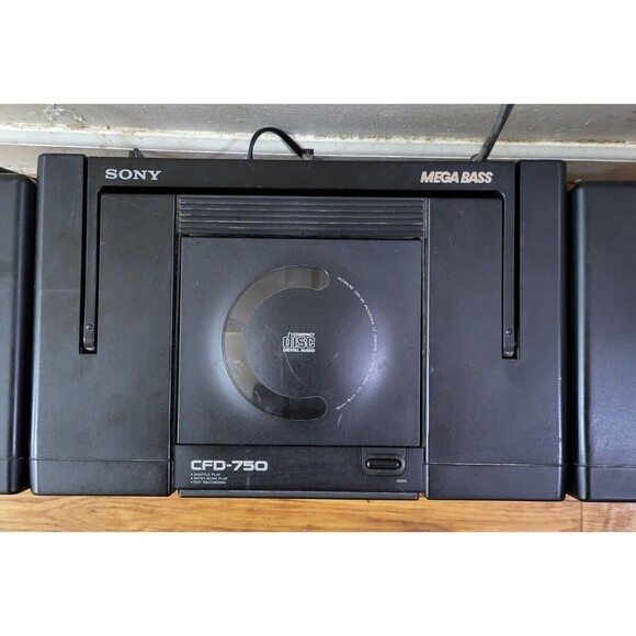 Sony CFD-750 Boombox CD Cassette Radio AM/FM Mega Bass Very Rare-For Repair/Part - Picture 8 of 10